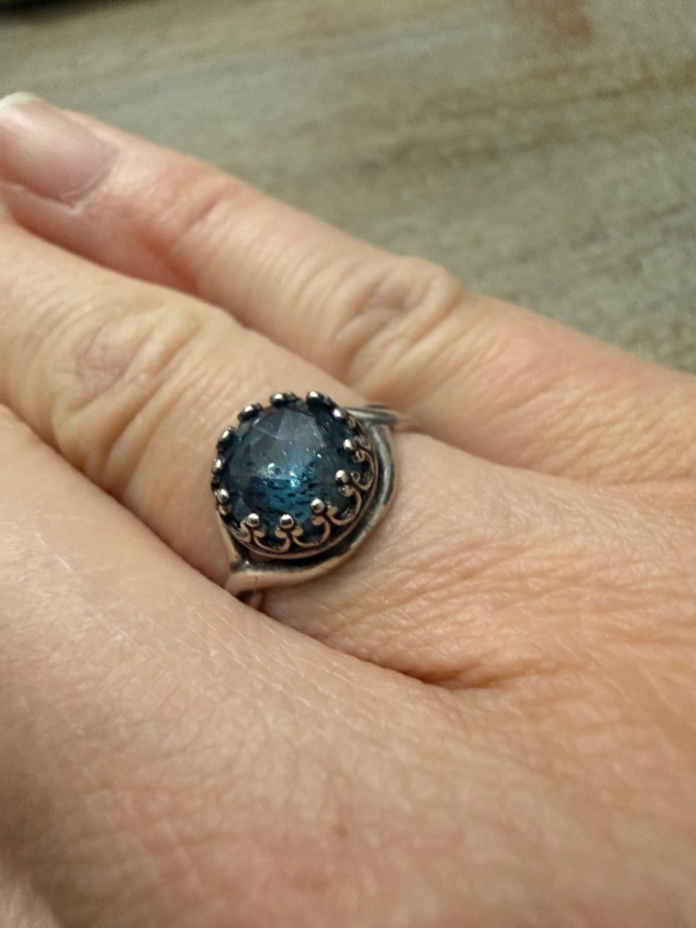 925 Sterling Silver Kyanite Ring size 6.5 - Picture 2 of 8